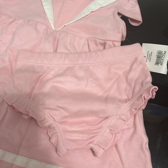 Girls 6-9 months new nwt sailor navy dress coquette bows diaper cover bloomers - Picture 3 of 5